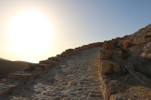 The historic ancient attraction in Jordan of the Mukawir Fortress