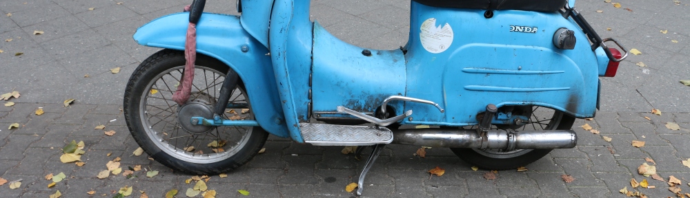 Blue bike in the middle of neukolln
