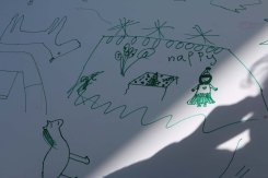 Refugee kids drawings what makes them happy at the jarash gaza refugee camp