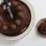 Filling of the Ferrero Rocher Chocolate cake