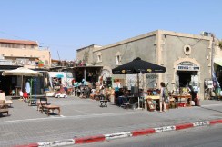 The streets and shops in Yafa Yafo Jaffa